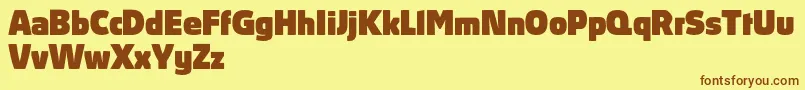 AbsolutProBlack-Schriftart – Braune Schriften auf gelbem Hintergrund