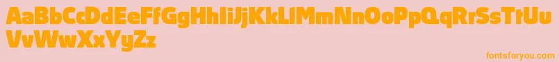 AbsolutProBlack Font – Orange Fonts on Pink Background
