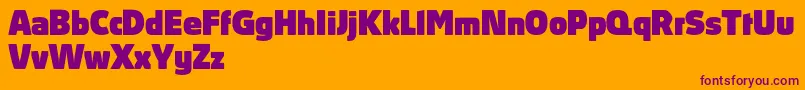 Шрифт AbsolutProBlack – фиолетовые шрифты на оранжевом фоне