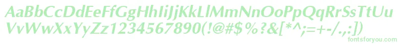 AgopusBoldOblique Font – Green Fonts on White Background