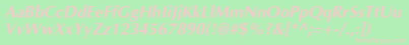 AgopusBoldOblique Font – Pink Fonts on Green Background