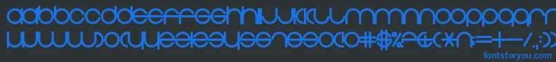 ZdykPisces Font – Blue Fonts on Black Background