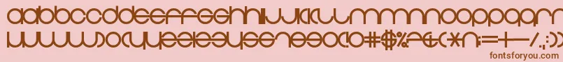 ZdykPisces Font – Brown Fonts on Pink Background