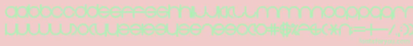 ZdykPisces-Schriftart – Grüne Schriften auf rosa Hintergrund