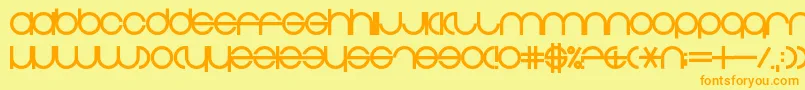 ZdykPisces Font – Orange Fonts on Yellow Background