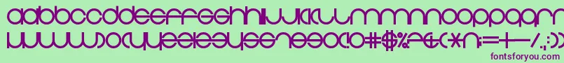 ZdykPisces Font – Purple Fonts on Green Background