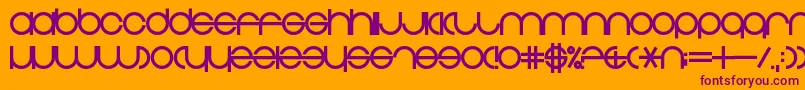 ZdykPisces Font – Purple Fonts on Orange Background