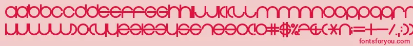 ZdykPisces Font – Red Fonts on Pink Background