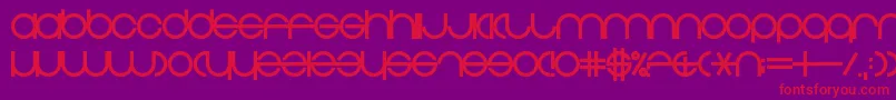 ZdykPisces Font – Red Fonts on Purple Background