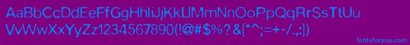 PfaquaLight Font – Blue Fonts on Purple Background