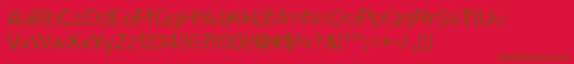 PfaquaLight Font – Brown Fonts on Red Background