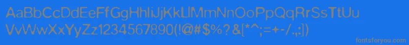 PfaquaLight Font – Gray Fonts on Blue Background