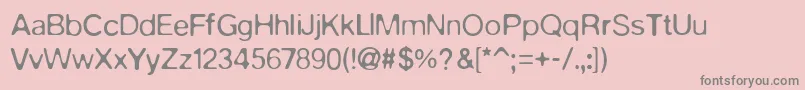 フォントPfaquaLight – ピンクの背景に灰色の文字