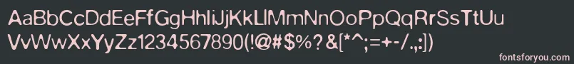 PfaquaLight Font – Pink Fonts on Black Background