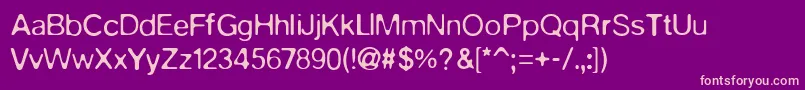 PfaquaLight Font – Pink Fonts on Purple Background