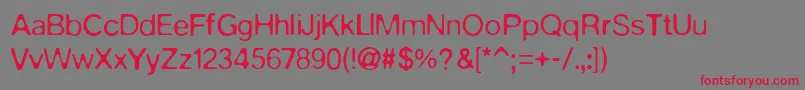 PfaquaLight Font – Red Fonts on Gray Background