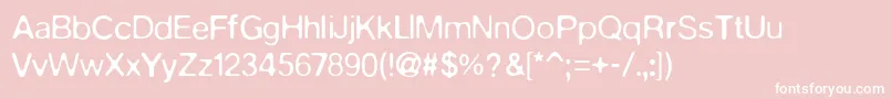 PfaquaLight Font – White Fonts on Pink Background