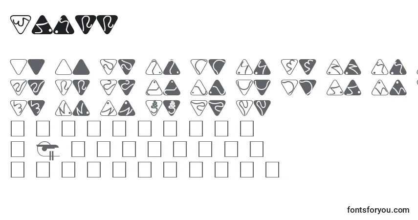 Czcionka Trill – alfabet, cyfry, specjalne znaki