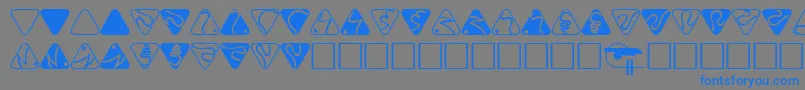 Czcionka Trill – niebieskie czcionki na szarym tle