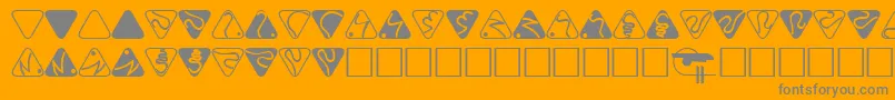 Saiba mais sobre a fonte Trill Fonte Trill – fontes cinzas em um fundo laranja