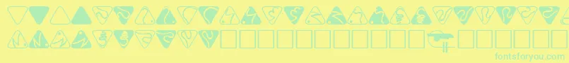 fuente Trill – Fuentes Verdes Sobre Fondo Amarillo