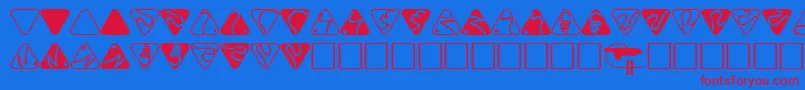 Trill Font – Red Fonts on Blue Background