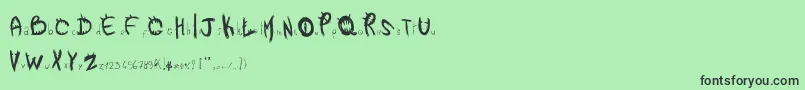 フォントPn+ – 緑の背景に黒い文字