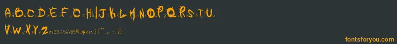 Шрифт Pn+ – оранжевые шрифты на чёрном фоне