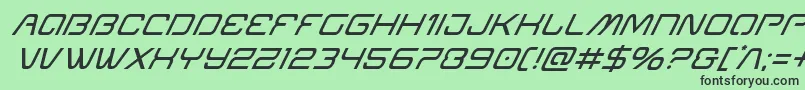 Miraclemercurysuperital-fontti – mustat fontit vihreällä taustalla
