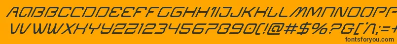 Шрифт Miraclemercurysuperital – чёрные шрифты на оранжевом фоне