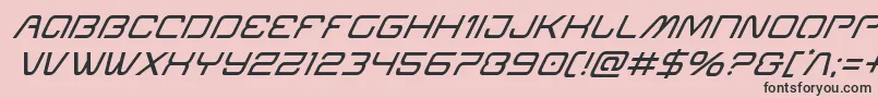 Miraclemercurysuperital-fontti – mustat fontit vaaleanpunaisella taustalla