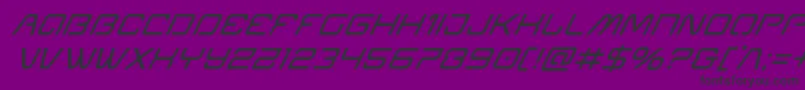 Miraclemercurysuperital Font – Black Fonts on Purple Background