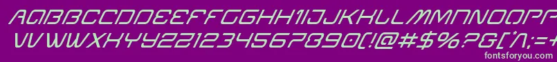 Miraclemercurysuperital Font – Green Fonts on Purple Background
