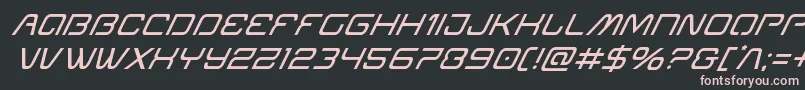 Шрифт Miraclemercurysuperital – розовые шрифты на чёрном фоне