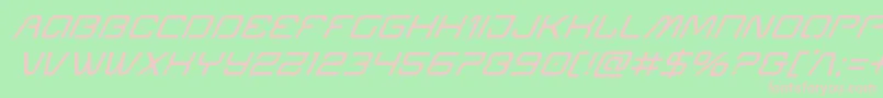 Шрифт Miraclemercurysuperital – розовые шрифты на зелёном фоне