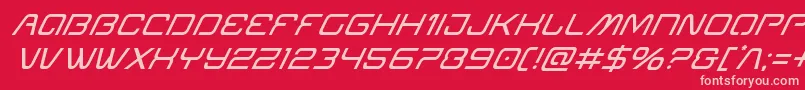 Шрифт Miraclemercurysuperital – розовые шрифты на красном фоне