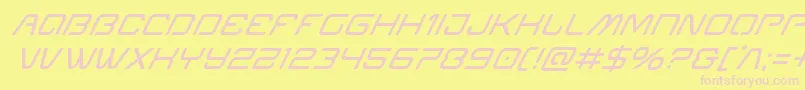 Miraclemercurysuperital Font – Pink Fonts on Yellow Background