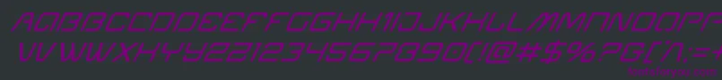 Шрифт Miraclemercurysuperital – фиолетовые шрифты на чёрном фоне