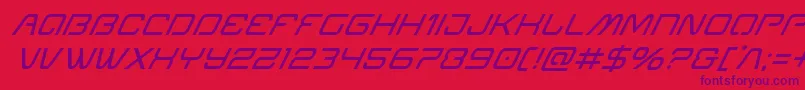 Miraclemercurysuperital Font – Purple Fonts on Red Background