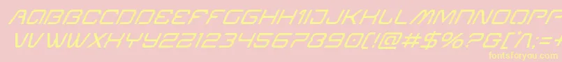 Miraclemercurysuperital Font – Yellow Fonts on Pink Background
