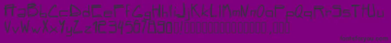 フォントPwsquared – 紫の背景に黒い文字