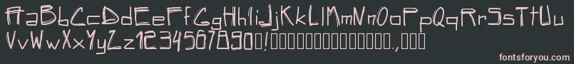 Pwsquared Font – Pink Fonts on Black Background