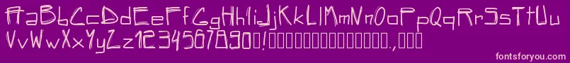 Pwsquaredフォントについての詳細 フォントPwsquared – 紫の背景にピンクのフォント