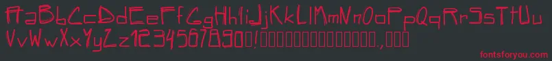 Pwsquared Font – Red Fonts on Black Background