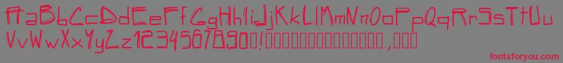 Pwsquared Font – Red Fonts on Gray Background