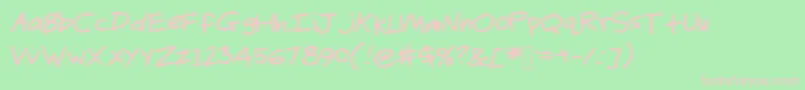 Hankinsteinfont Font – Pink Fonts on Green Background