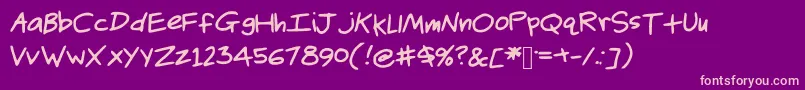 Hankinsteinfont Font – Pink Fonts on Purple Background