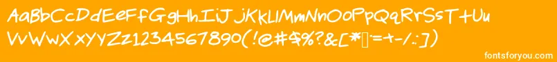 Hankinsteinfont Font – White Fonts on Orange Background