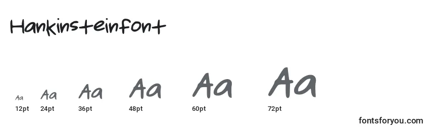 Размеры шрифта Hankinsteinfont