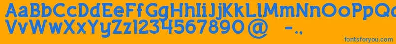 LifestyleMarkerM54 Font – Blue Fonts on Orange Background